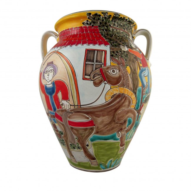 Ceramiche De Simone DS 화병 꽃병 Olive Harvest 14901