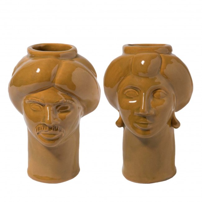 Crita Ceramiche Solimano & Roxelana 오커 화병 꽃병 14844