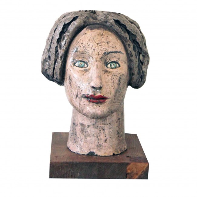 Dalila Chessa 블루-EYED Woman Sculptural 화병 꽃병 14585