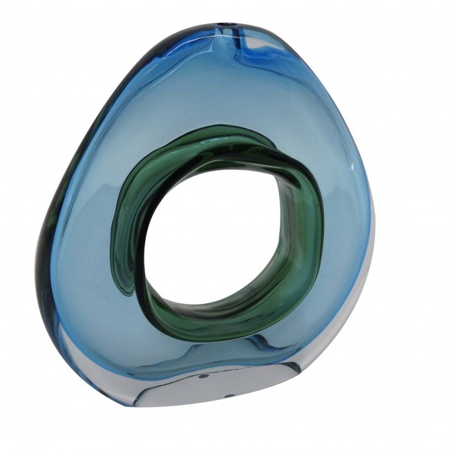 Wave Murano Glass by Roberto Beltrami Bucati 화병 꽃병 아쿠아마린 13761