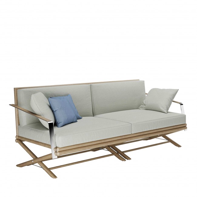 브레이드 Outdoor 맥시M 2-시터 Gray Sofa by 카를로 Colombo 13460