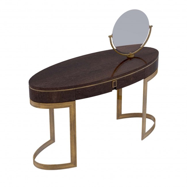 Franco Bianchini Wooden Vanity 테이블 with 거울 FB 콜렉션 12839