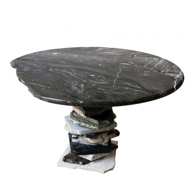 S톤E Stackers Grigio Orobico marble 라지 사이드 테이블 12489