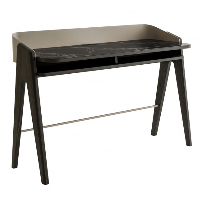 Morica Design Bavero Breccia Imperiale Marble-Effect & Oak Writing Desk 10156