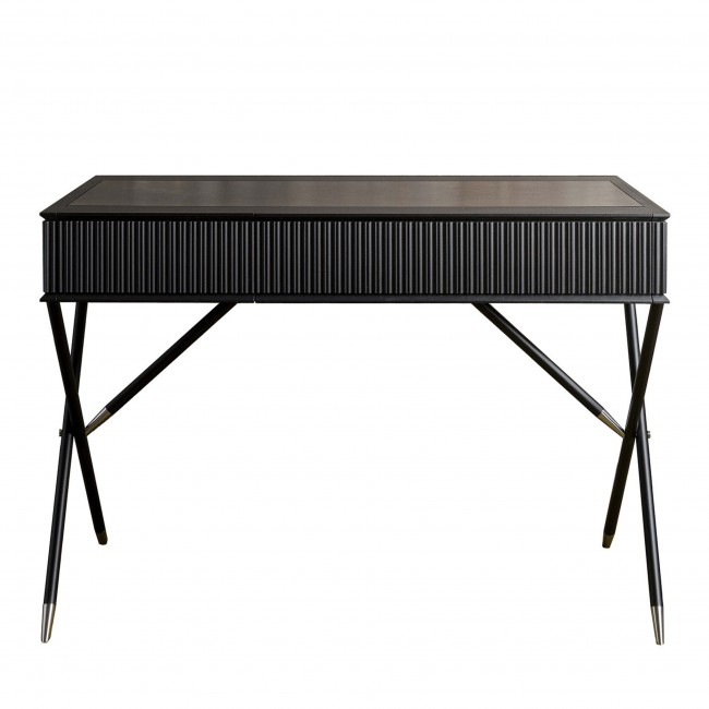 D-Ita 블랙 Wood/Eco-Lather Desk 09895