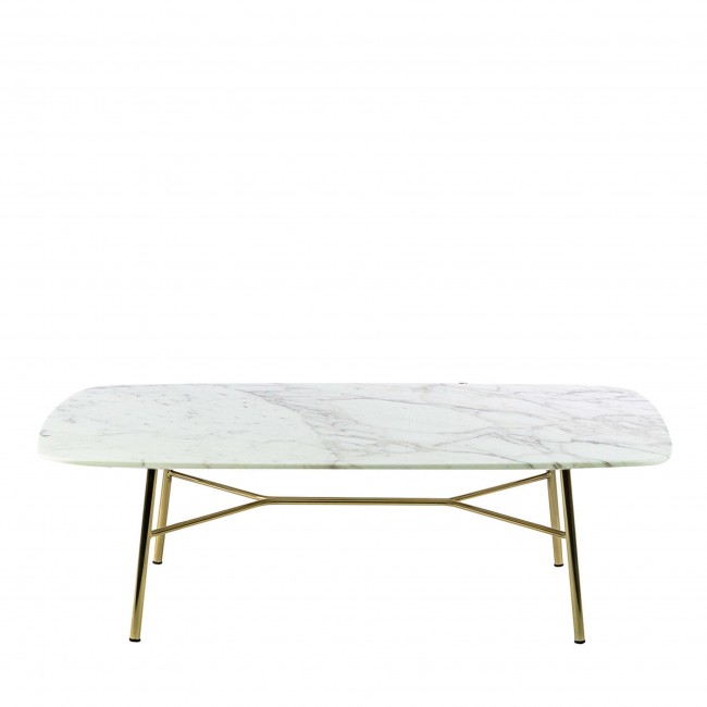 TrabA Yuki 직사각형 커피 테이블 with 화이트 Carrara Top # 1 by Ep Studio 09430