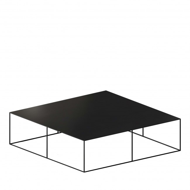제우스 Slim Irony 사각 스퀘어 블랙 커피 테이블 by Maurizio Peregalli 09417