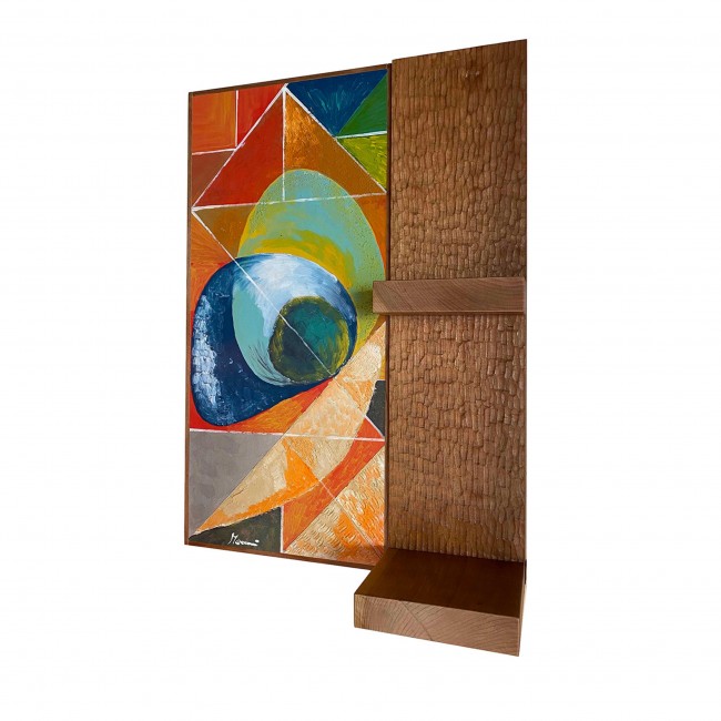 Meccani Design Olimpia Wall Panel with Shelf 리미티드 에디션 by Mascia 07571