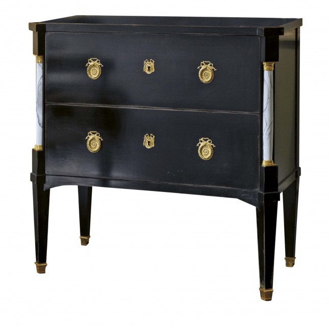 Salda Wood and Marble Chest of Drawers 07383
