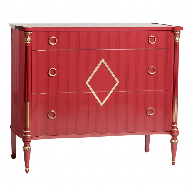 Salda Chest of drawers Red Neoclassical style 07268