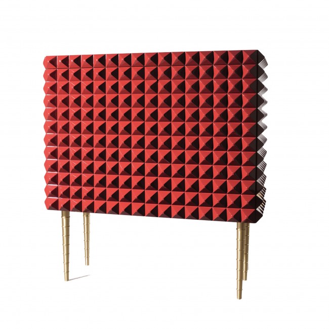 Eredi Marelli 1940 Red 래커 Cabinet by Paolo Buffa 07182