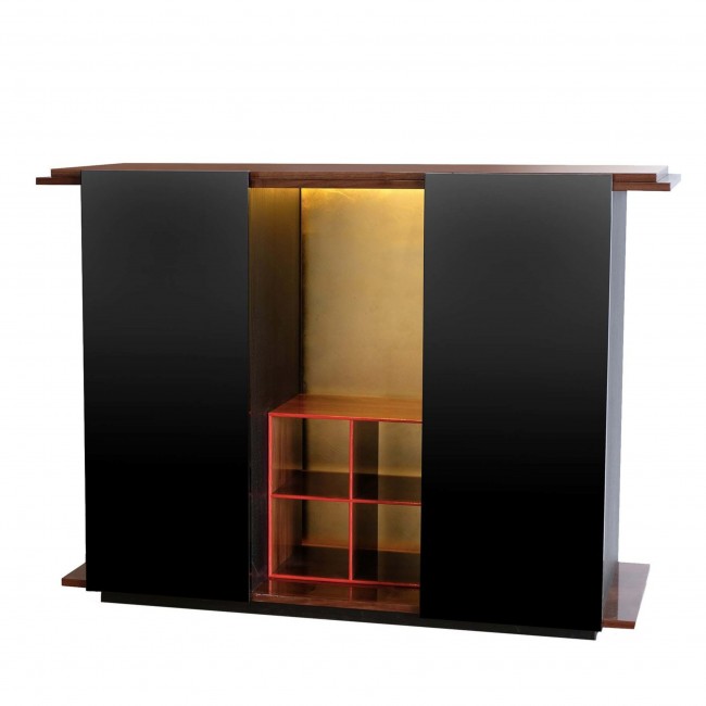 Garbarino 컬렉션S Kos 블랙 2-Door Cabinet 07082