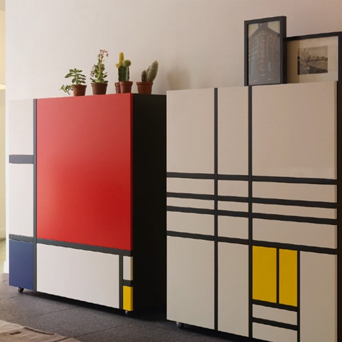 카펠리니 Homage to Mondrian Cabinet by Shiro Kuramata 06510