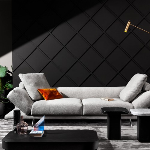 Vibieffe Re Set 580 화이트 Sofa with 사각 스퀘어 쿠션S by Gianluigi Landoni 05662