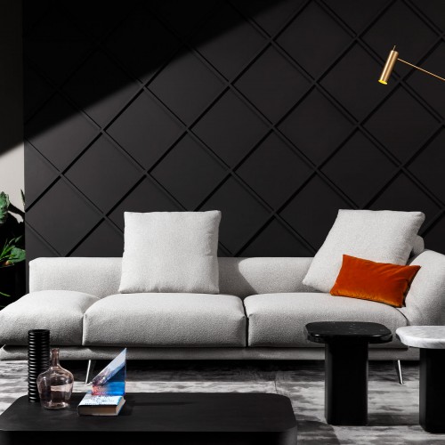 Vibieffe Re Set 580 화이트 Sofa with 사각 스퀘어 쿠션S by Gianluigi Landoni 05662