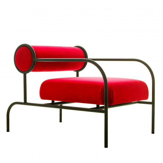 카펠리니 Red Sofa with 암스 블랙 리미티드 에디션 by Shiro Kuramata 04683