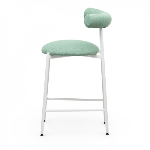 Chairs & 모어 Pampa SG-65 Low SAGE-그린 화이트 스툴 by Studio Pastina 03751