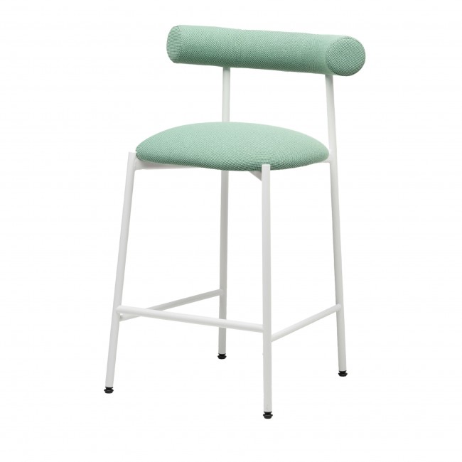 Chairs & 모어 Pampa SG-65 Low SAGE-그린 화이트 스툴 by Studio Pastina 03751