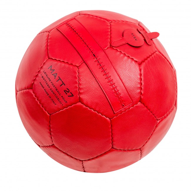 Bottega Conticelli 라지 Soccer Ball 푸프 Red 02125