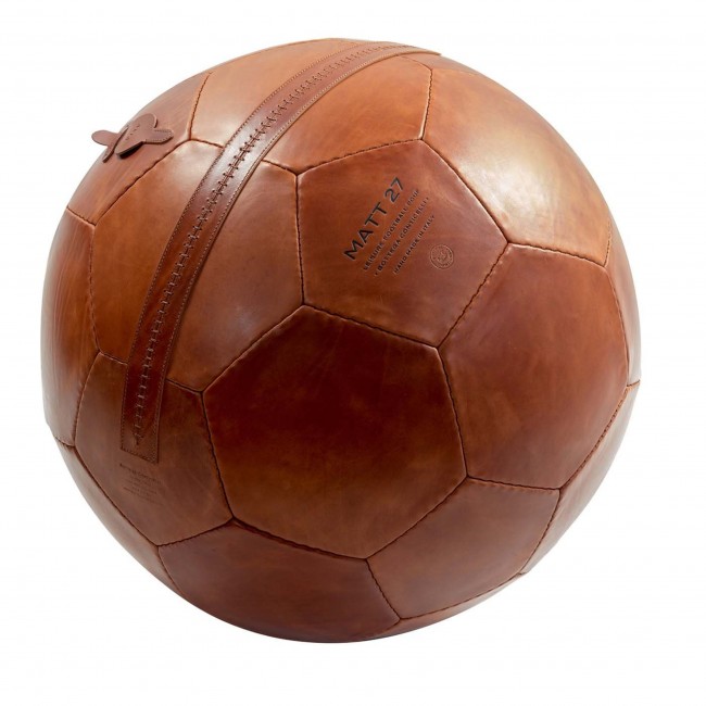 Bottega Conticelli 라지 Soccer Ball 푸프 브라운 01976