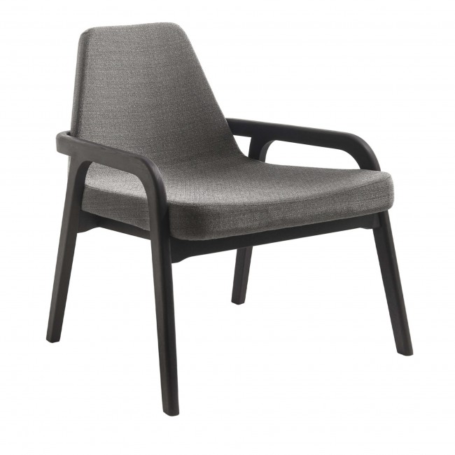 Passoni Design 디캔터 Lazy 블랙 애쉬 암체어 팔걸이 의자 with 앤트러사이트 Upholstery 01655