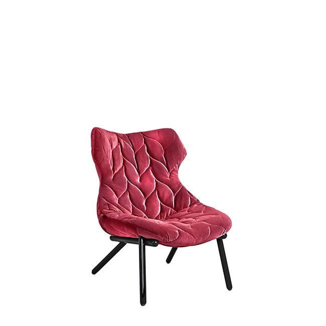 카르텔 폴리지 암체어 팔걸이 의자 (블랙) - Cardinal Red 벨벳 11196