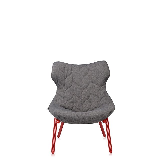 카르텔 폴리지 암체어 팔걸이 의자 (Red) - Grey Trevira 11189