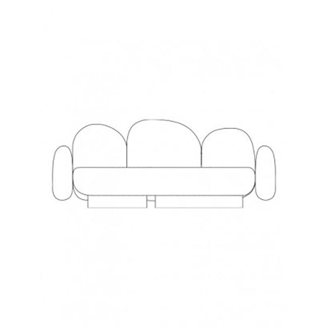 발레리 오브젝트 2-seat-sofa with 2 암레스트 - sevo rust 05996