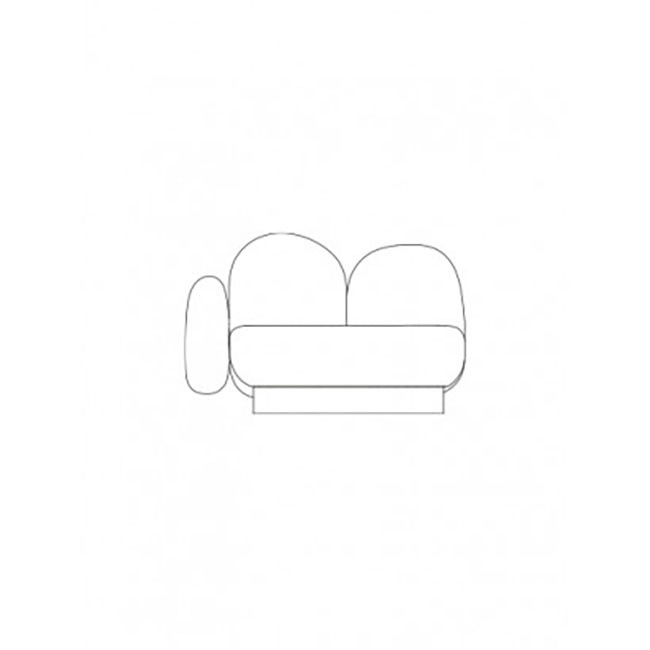 발레리 오브젝트 1-seat-sofa with 1 armrest left - bangar sand 05636