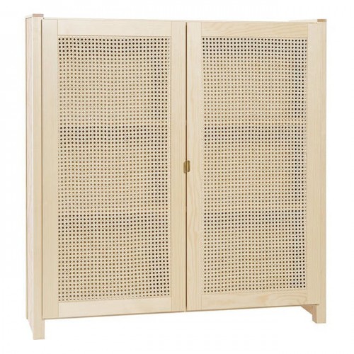 룬디아 Classic cabinet w/ 라탄 doors 104 x 109 cm 네츄럴 04551
