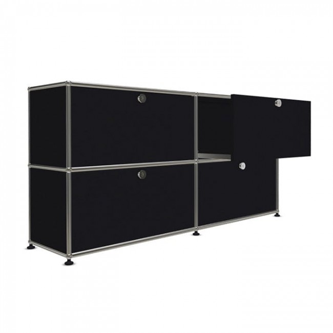 유에스엠 할러 2x2 모듈 (2-door 2-drawer 0-pannel W150 x H74) - 그래파이트 블랙(RAL 9011) 02860