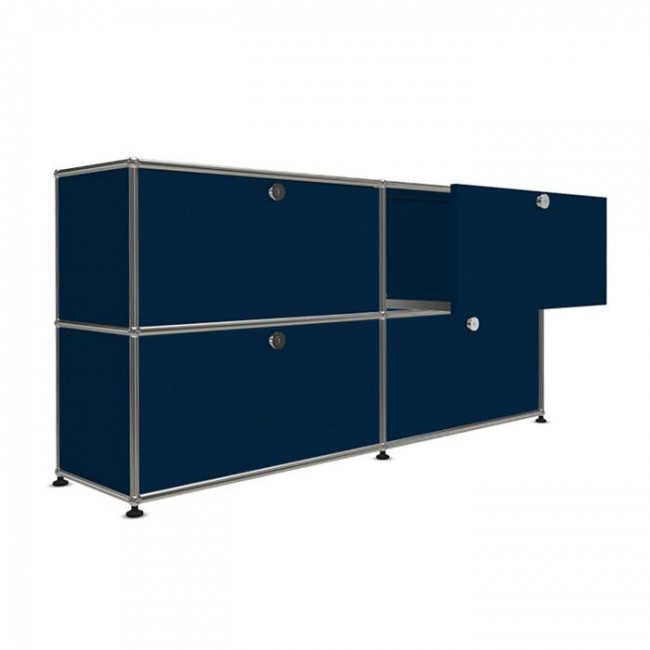 유에스엠 할러 2x2 모듈 (2-door 2-drawer 0-pannel W150 x H74) - 스틸 블루(RAL 5011) 02859