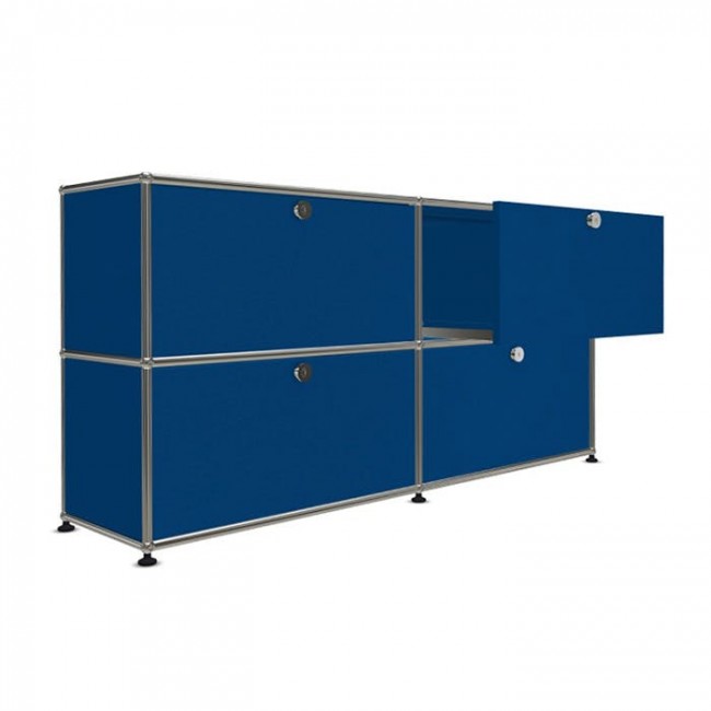 유에스엠 할러 2x2 모듈 (2-door 2-drawer 0-pannel W150 x H74) - 젠티안 블루(RAL 5010) 02858