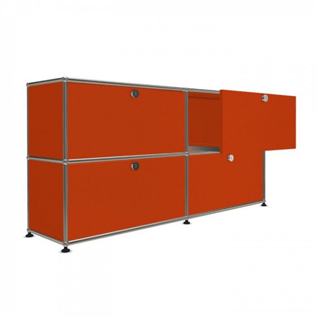 유에스엠 할러 2x2 모듈 (2-door 2-drawer 0-pannel W150 x H74) - 퓨어 오렌지(RAL 2004) 02855