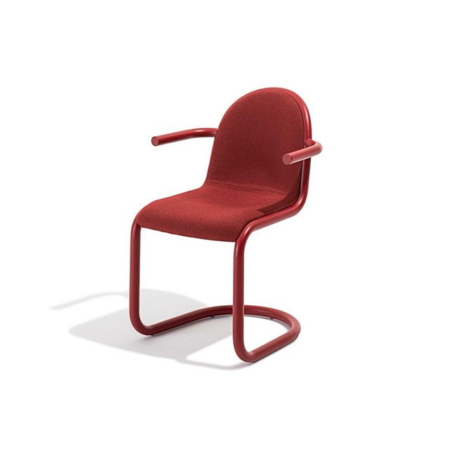 DESALTO STRONG - Cantilever steel 체어 의자 위드 암레스트_RED/RED 17334