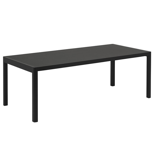 무토 Workshop 테이블 200 x 92 cm 블랙 - 리놀륨 15087