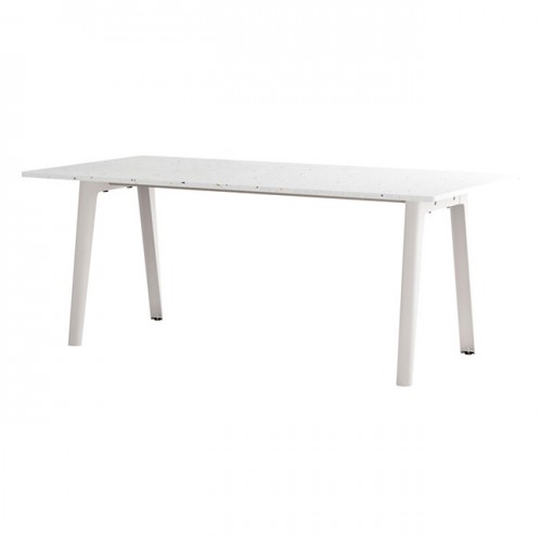 팁토 New Modern 테이블 190 x 95 cm recycled 플라스틱 - cloudy 화이트 15023