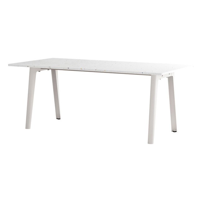 팁토 New Modern 테이블 190 x 95 cm recycled 플라스틱 - cloudy 화이트 15023
