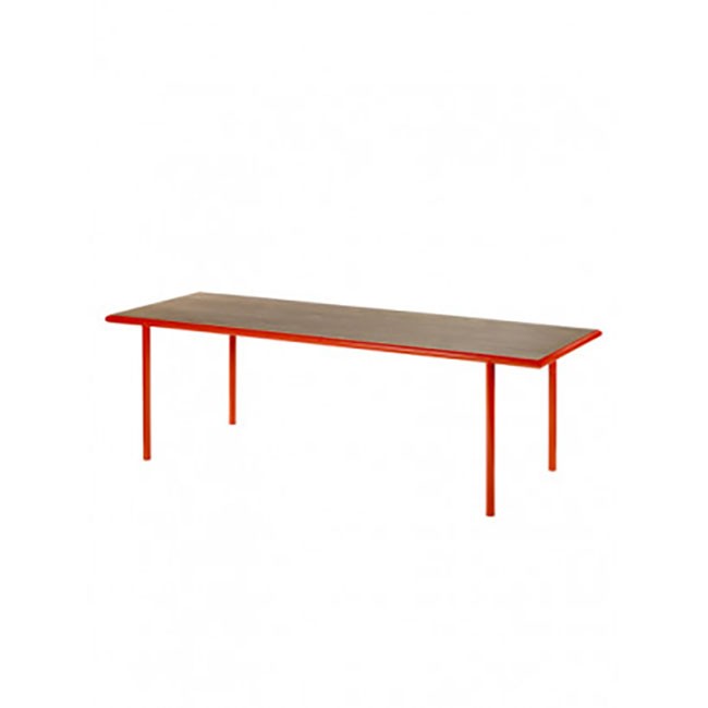 발레리 오브젝트 WOODEN 테이블 직사각형 - RED & 월넛 14798