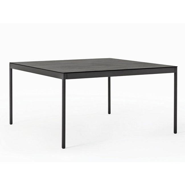 DESALTO ICARO 015 - 사각 스퀘어 steel 다이닝 테이블 with drawers 14792