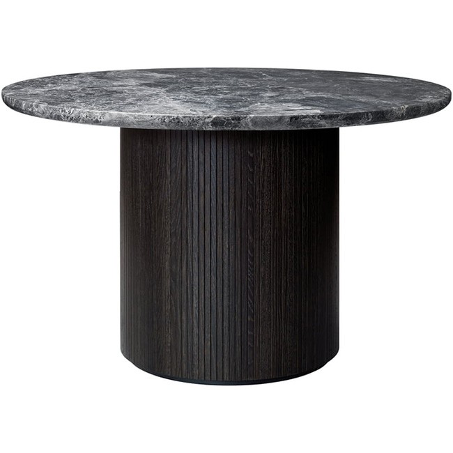 구비 문 테이블 (120 x H75) - 블랙 & 브라운 스테인 오크 그레이 마블 14273