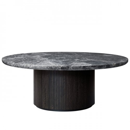 구비 문 테이블 (120 x H45) - 블랙 & 브라운 스테인 오크 그레이 마블 14209