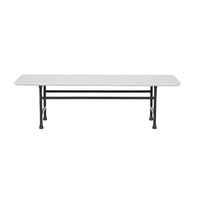바스타 Forte 테이블 직사각형 Carrara 화이트 - 블랙 14189