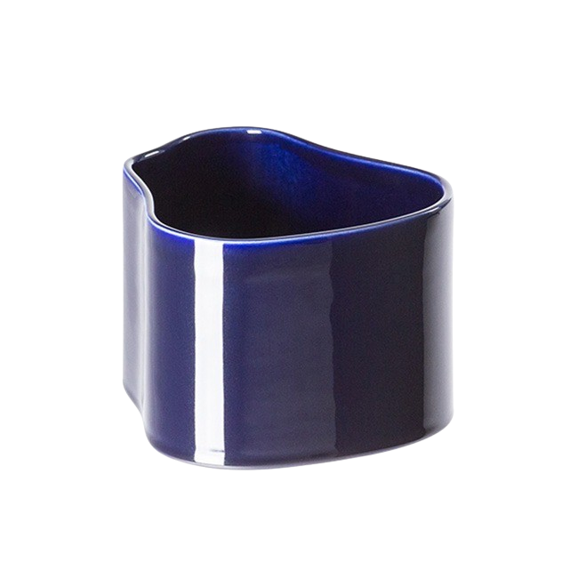 아르텍 리히티에 플랜트 팟S Shape A small 블루 glaze H 12 x 20 5 16 cm 22281