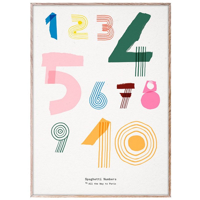마도 Spaghetti Numbers poster 50 x 70 cm multicolour 23746