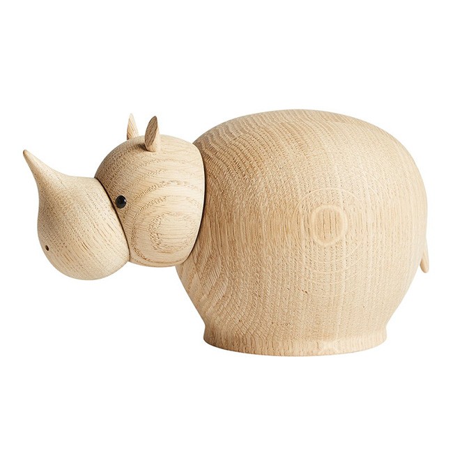 우드 Rina Rhinoceros figurine 미디움 23474